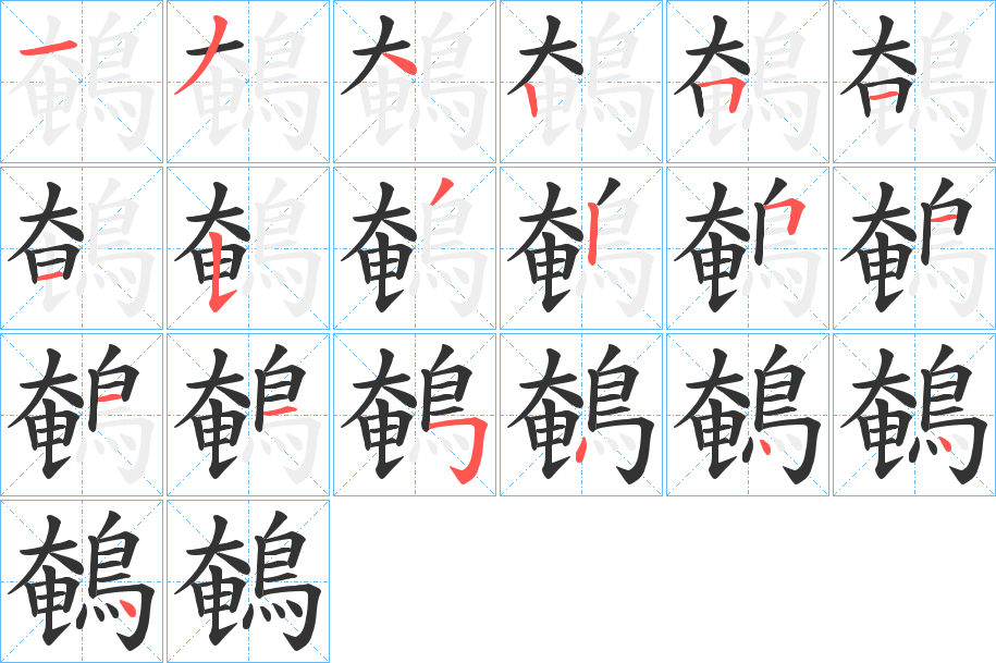 鵪的笔顺分步演示